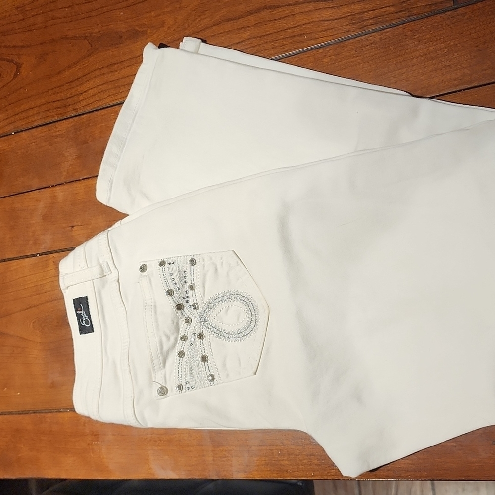 Spring/Summer jeans - Bling white capri jeans